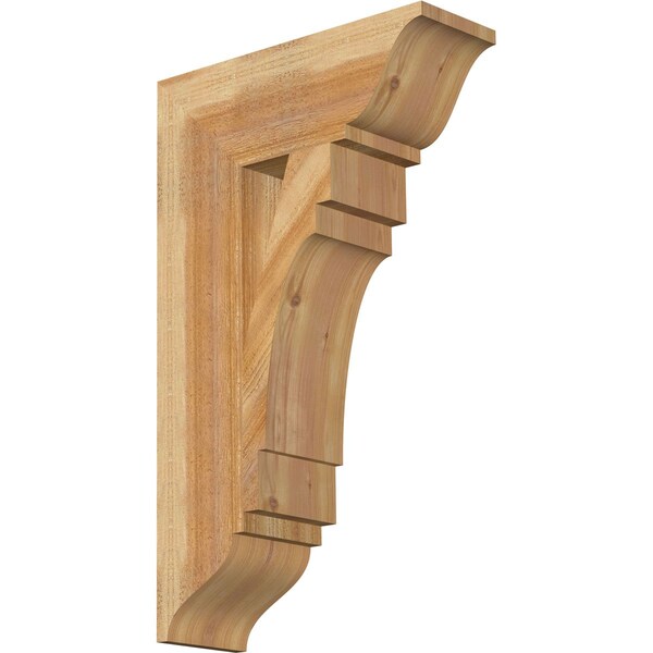 Ekena Millwork Merced Traditional Rough Sawn Bracket, Western Red Cedar, 6"W x 18"D x 30"H BKT06X18X30MRC01RWR - main
